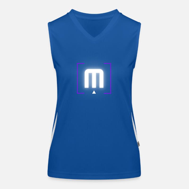Buchstabe "M" Funktionelles Kontrast-Tank Top für Frauen