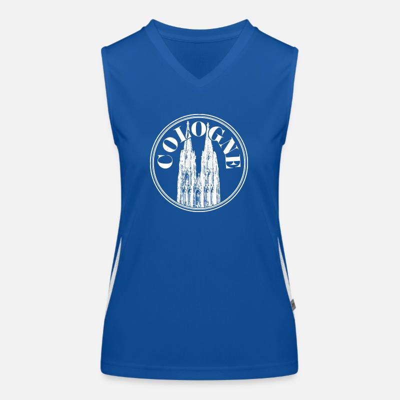 Cologne blanc Débardeur respirant contrasté Femme