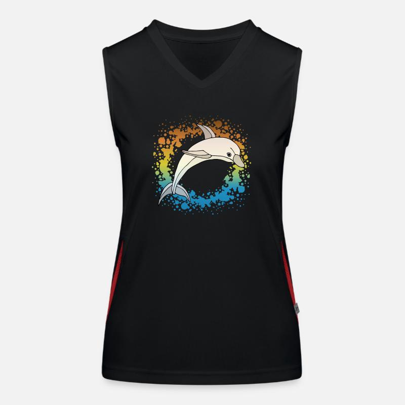 Delfin Funktionelles Kontrast-Tank Top für Frauen