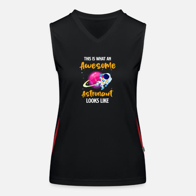 Space Space Spaceship Planet Débardeur respirant contrasté Femme