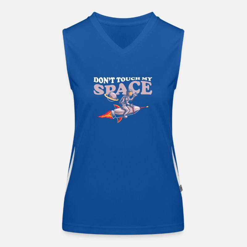 Space Shuttle Schwerelos Sterne Spaceman Funktionelles Kontrast-Tank Top für Frauen