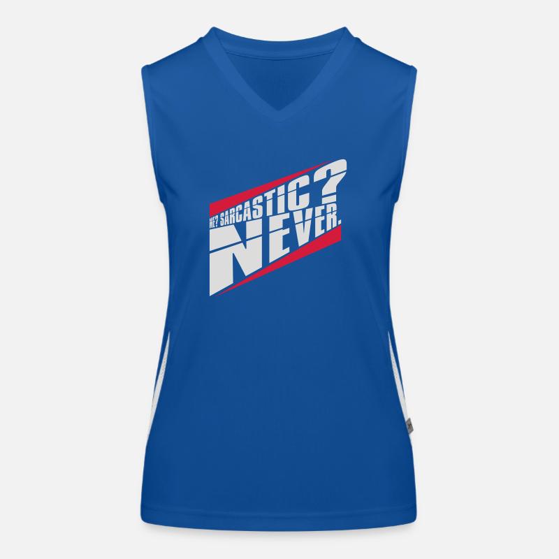 me sarcastic never Zitat Funktionelles Kontrast-Tank Top für Frauen
