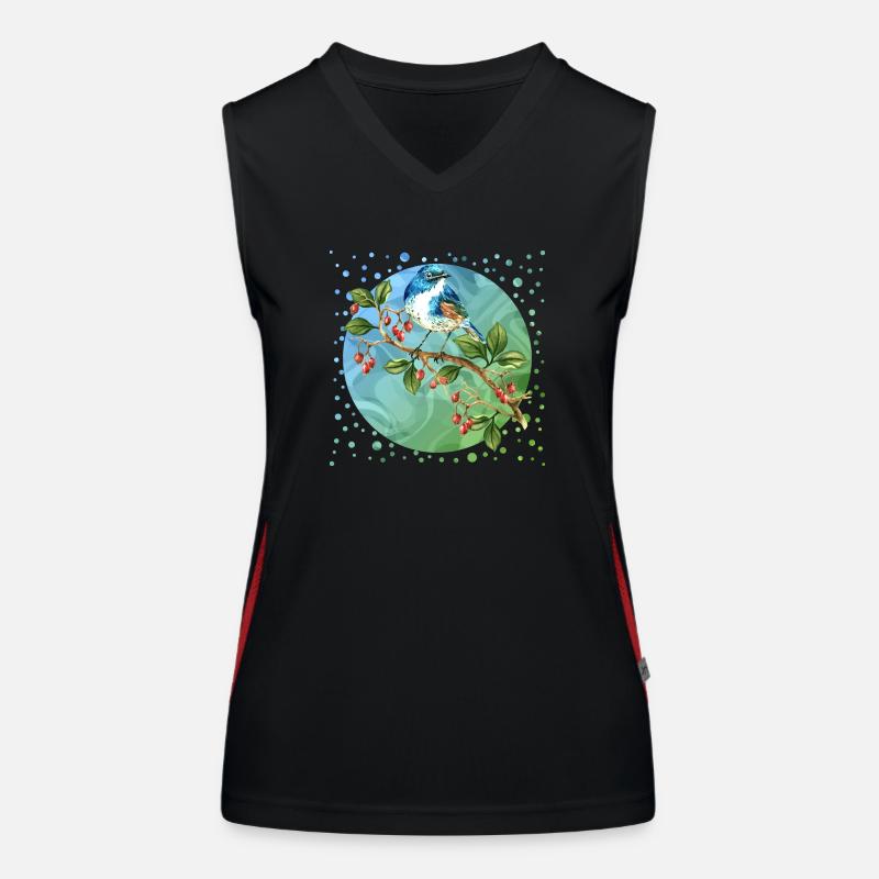 Bunter Vogel Funktionelles Kontrast-Tank Top für Frauen