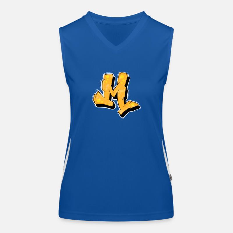 Graffiti letter M Women's Functional Contrast Tank Top