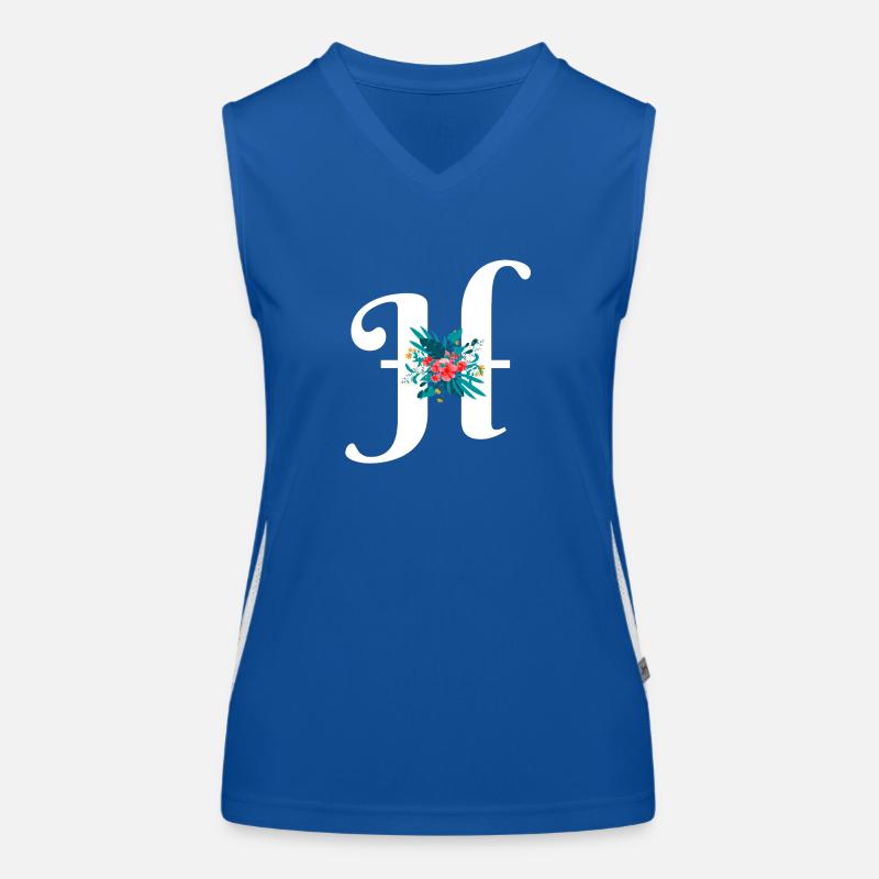 lettre H fleuris Débardeur respirant contrasté Femme