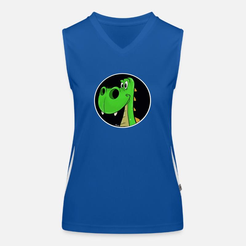 Dinosaurier Funktionelles Kontrast-Tank Top für Frauen