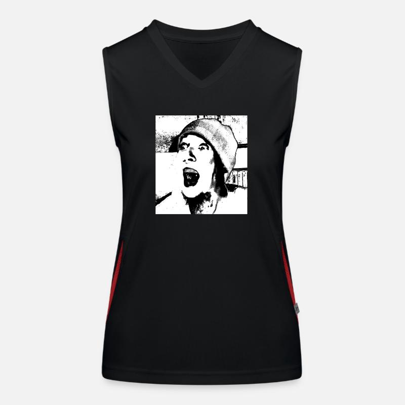 Face with cap (white) Women's Functional Contrast Tank Top