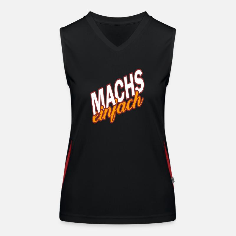 MACHS EINFACH - mache es einfach Funktionelles Kontrast-Tank Top für Frauen