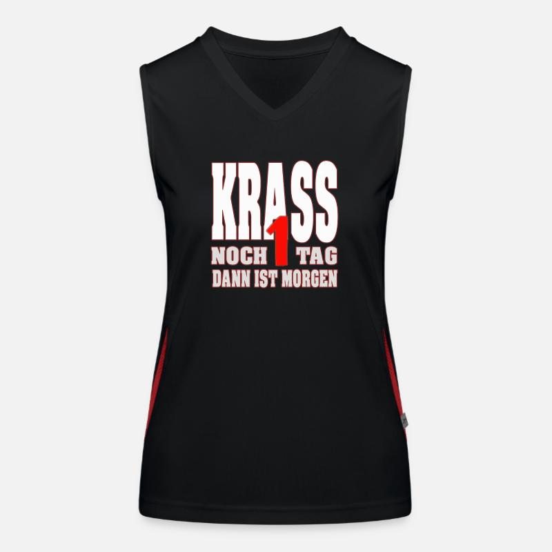 KRASS 1 (un) jour de plus que c’est le matin Débardeur respirant contrasté Femme