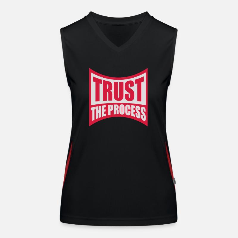 trust the process Quote Women's Functional Contrast Tank Top