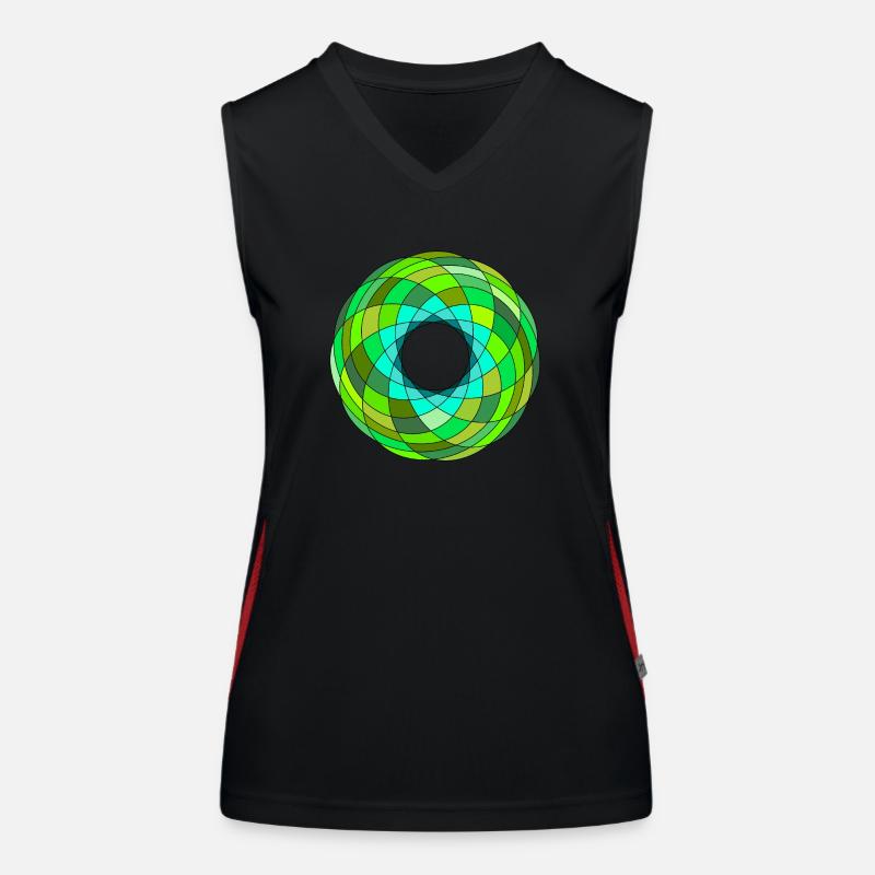 Green iris Funktionelles Kontrast-Tank Top für Frauen