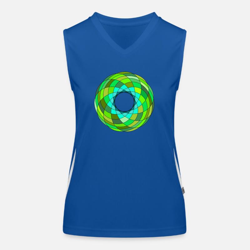 Green iris Funktionelles Kontrast-Tank Top für Frauen