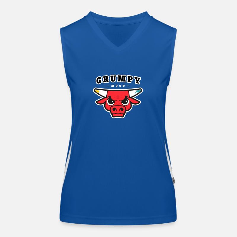 Baby Bull mürrische Stimmung Funktionelles Kontrast-Tank Top für Frauen