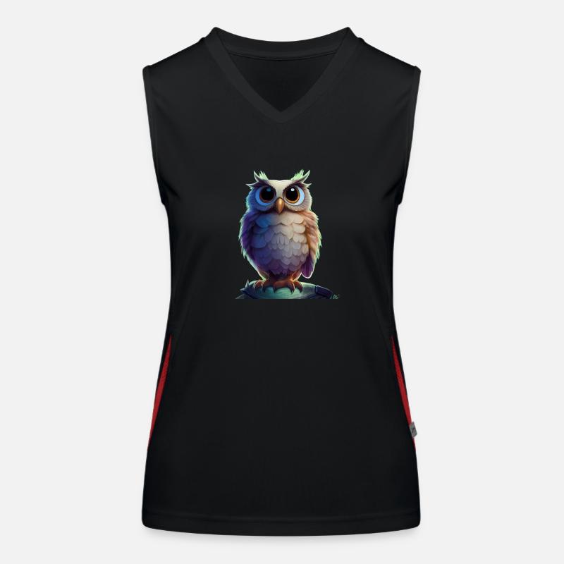 Magische eule Funktionelles Kontrast-Tank Top für Frauen