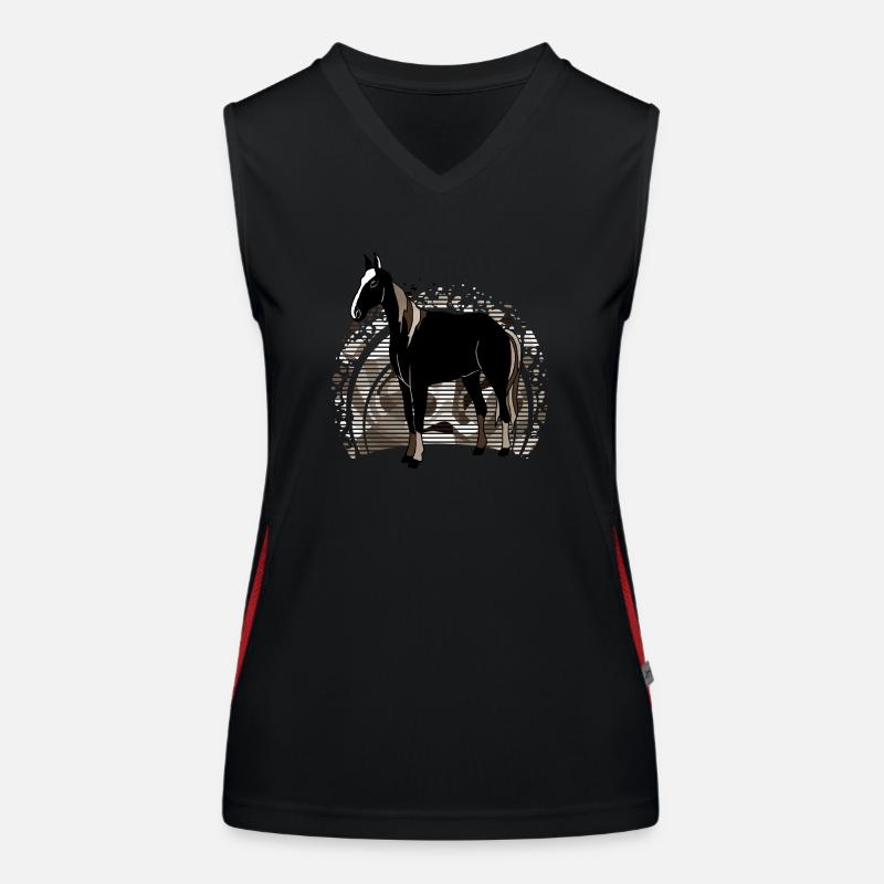 Pferd Funktionelles Kontrast-Tank Top für Frauen