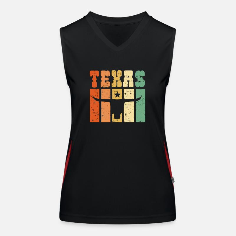 Texas Vintage Retro Women's Functional Contrast Tank Top