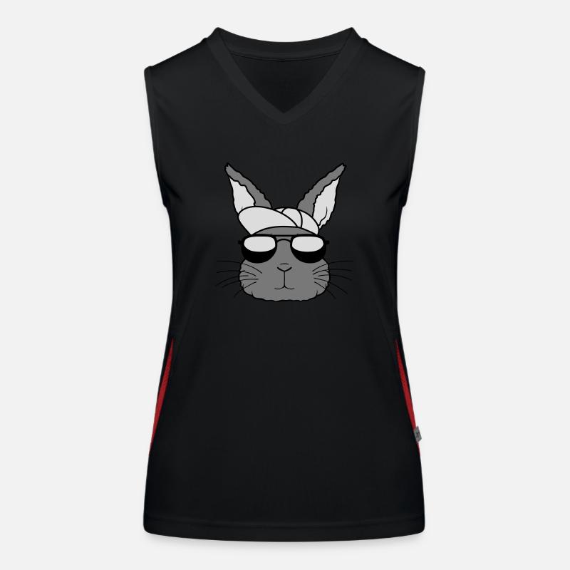 Capy Sonnenbrille Hase Cool Funktionelles Kontrast-Tank Top für Frauen