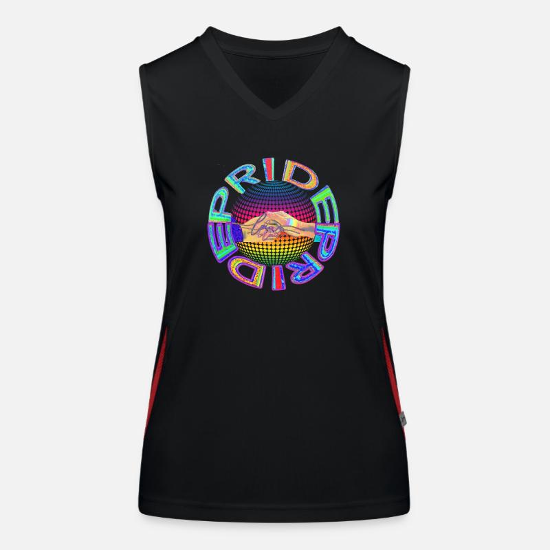 RAINBOW PRIDE - loving hands reaching out Funktionelles Kontrast-Tank Top für Frauen