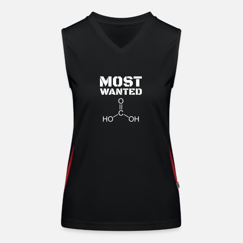 Most Wanted Kohlensäure H2CO3 Funktionelles Kontrast-Tank Top für Frauen
