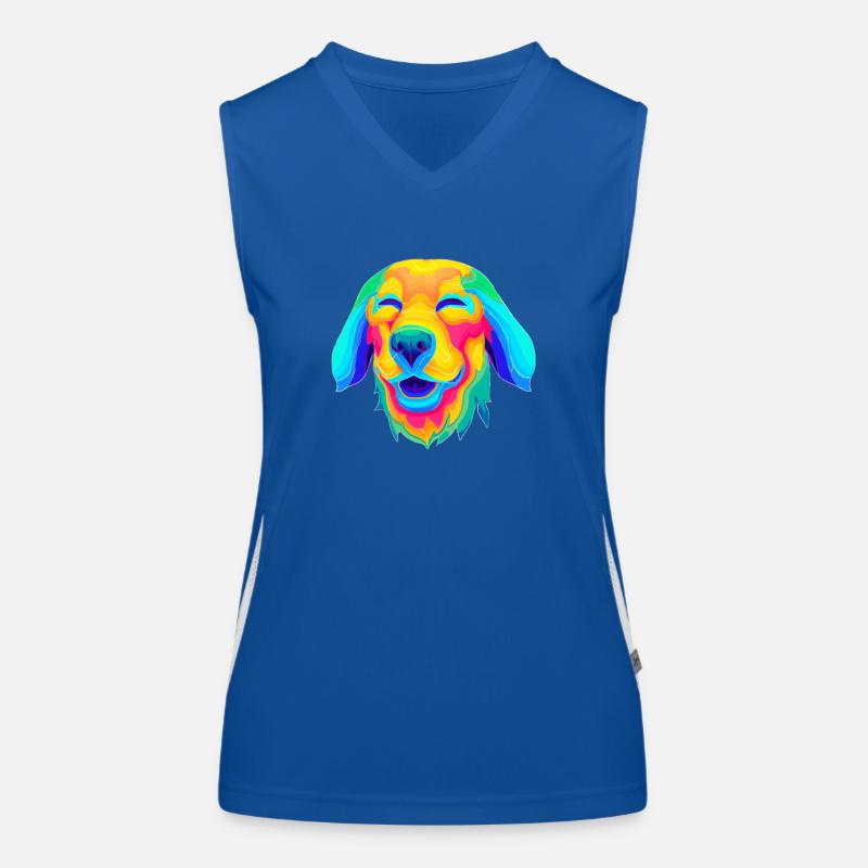 Psychedelic dog Women's Functional Contrast Tank Top