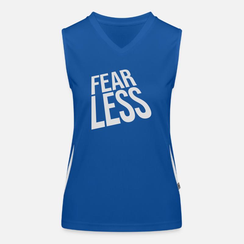 fearless Text Quote Design Women's Functional Contrast Tank Top