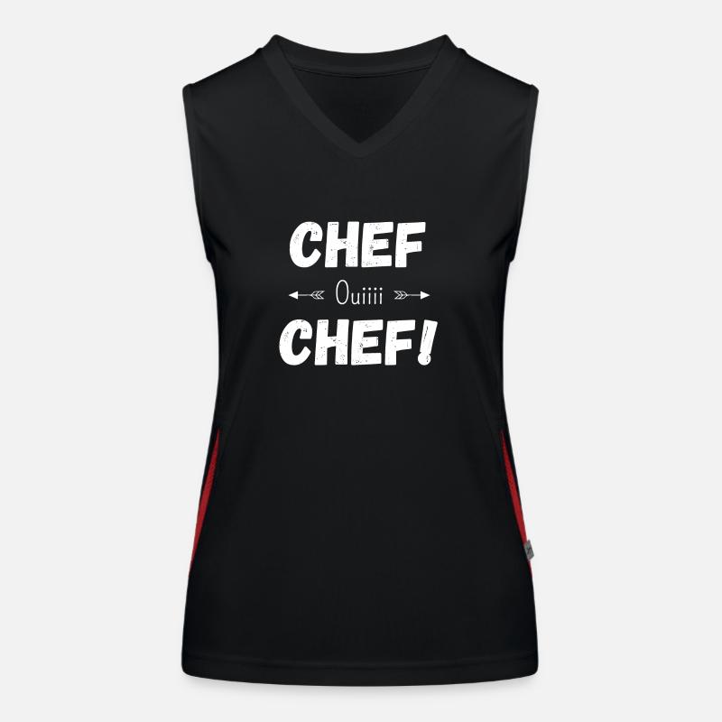 Chef oui chef Débardeur respirant contrasté Femme