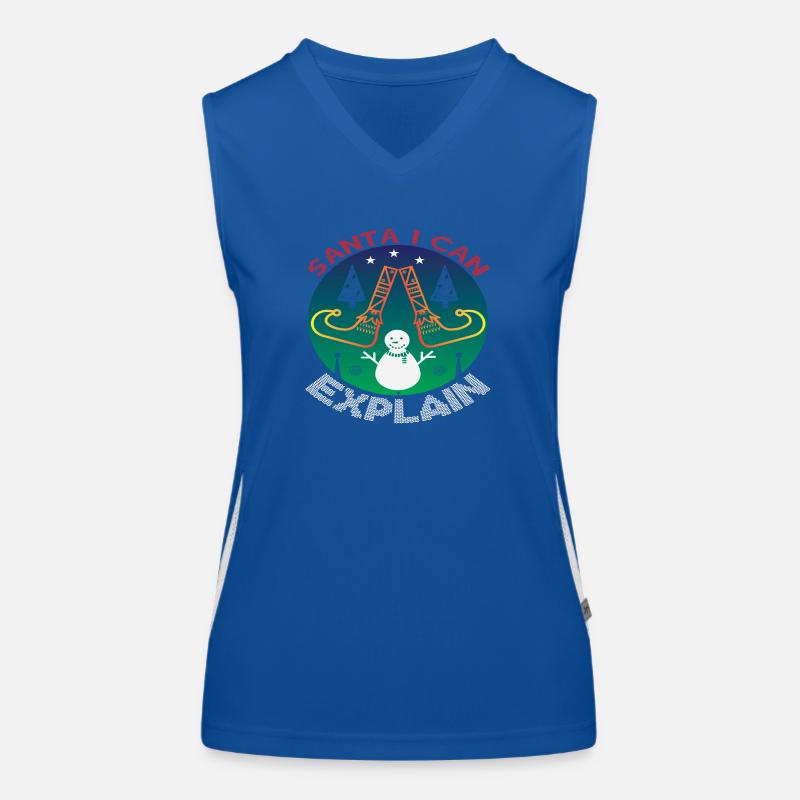 Santa i can Explain Women's Functional Contrast Tank Top