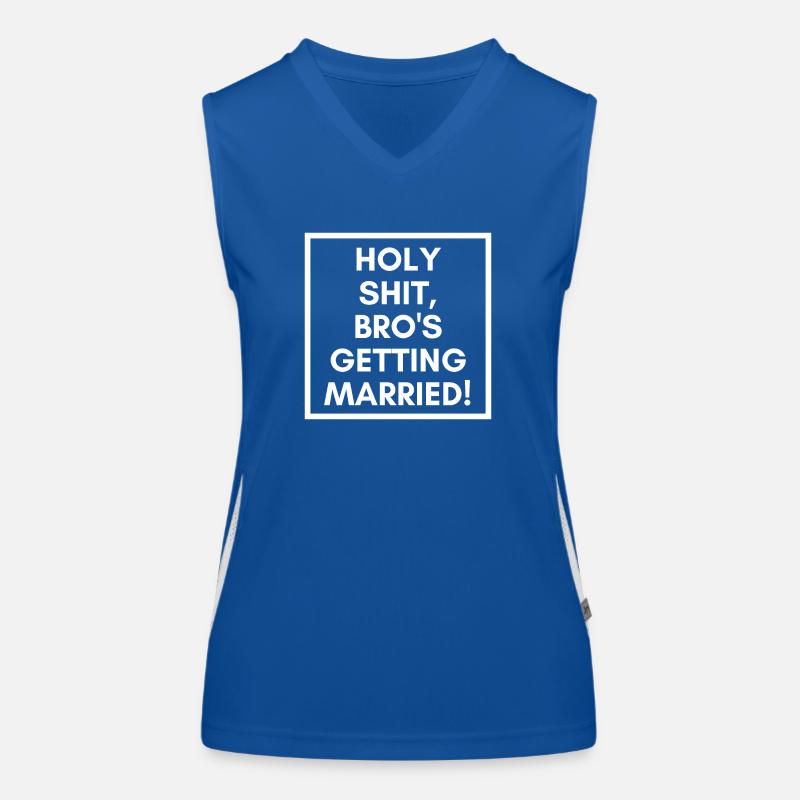 Holy shit, bro's getting married Women's Functional Contrast Tank Top