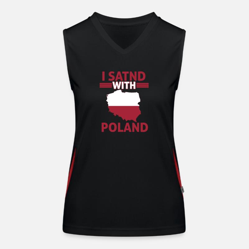 I support Poland Women's Functional Contrast Tank Top
