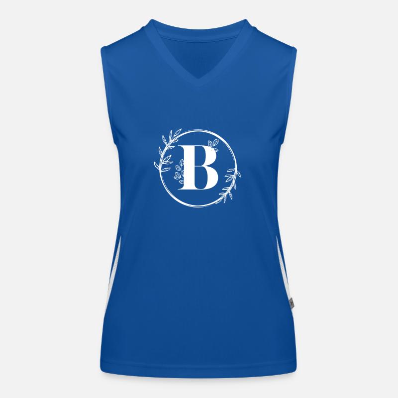 Blumenbuchstabe B Funktionelles Kontrast-Tank Top für Frauen