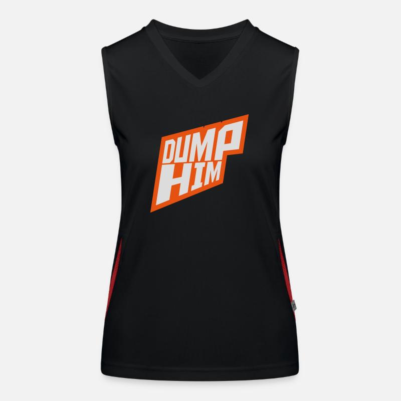 dump him quote logo Women's Functional Contrast Tank Top
