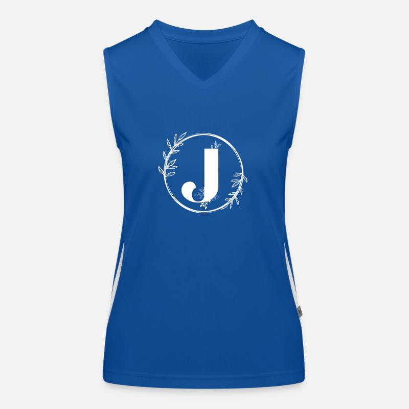 Brief J Blumen Funktionelles Kontrast-Tank Top für Frauen