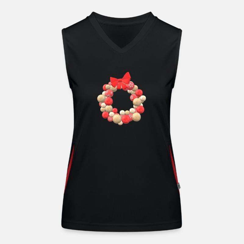 Weihnachten Weihnachtskranz Kranz Advent Winter Funktionelles Kontrast-Tank Top für Frauen