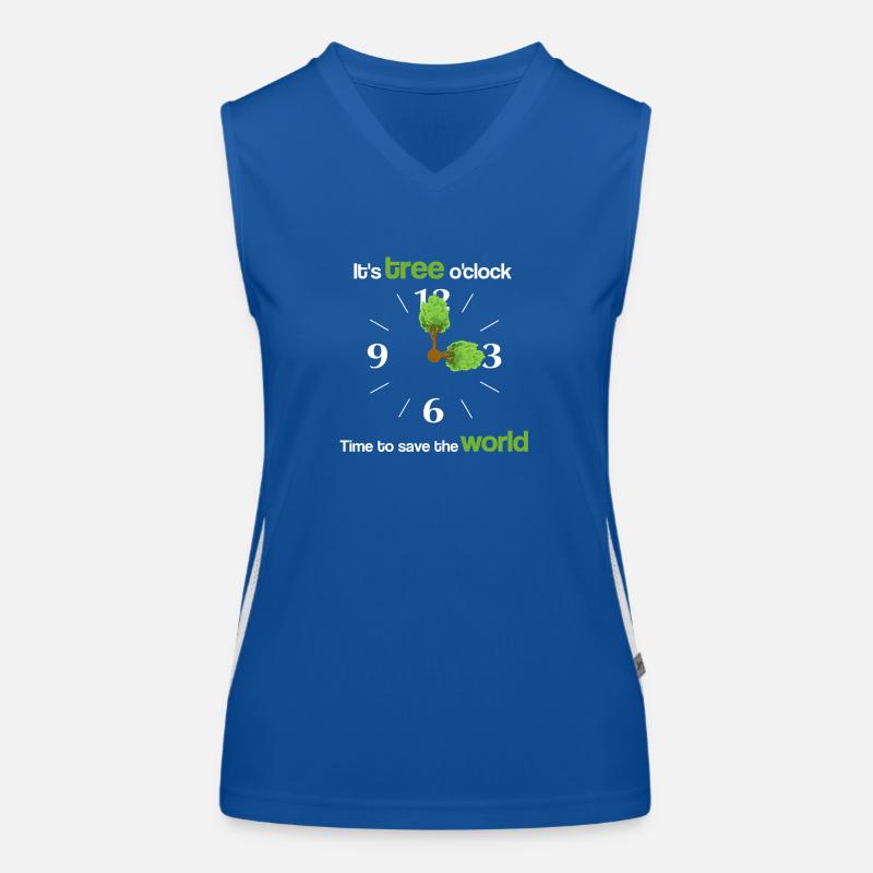 It's tree o'clock - Time to save the world Funktionelles Kontrast-Tank Top für Frauen