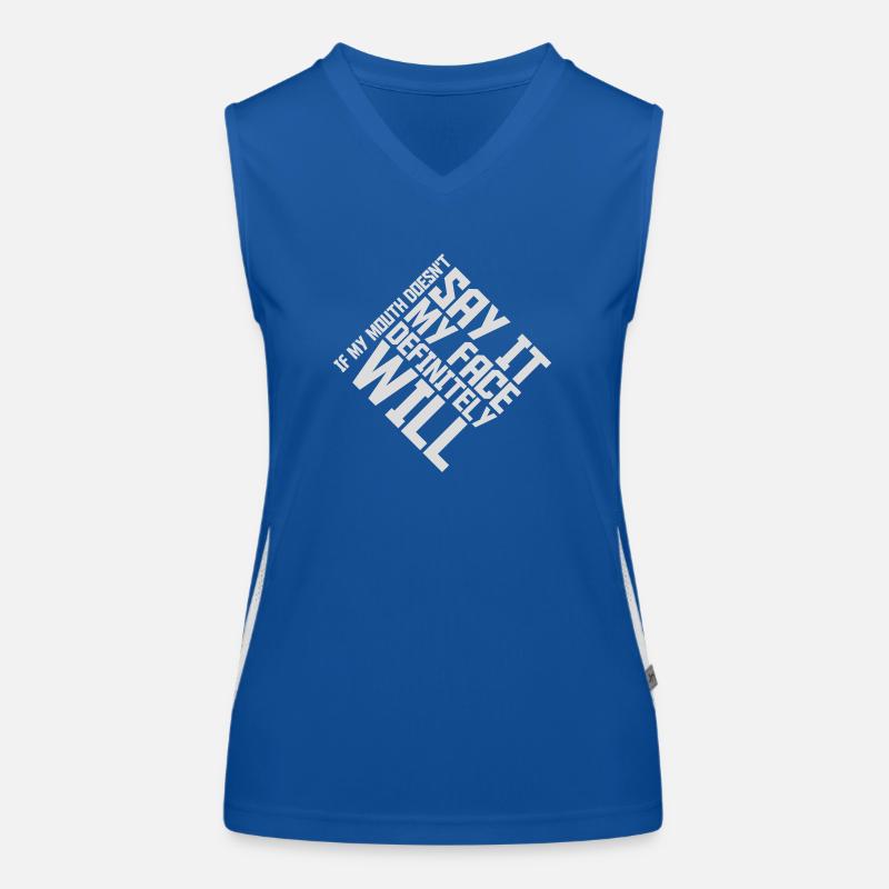 my face definitely will Funktionelles Kontrast-Tank Top für Frauen