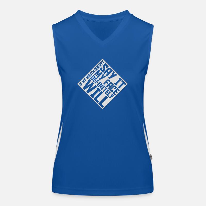 my face definitely will Funktionelles Kontrast-Tank Top für Frauen