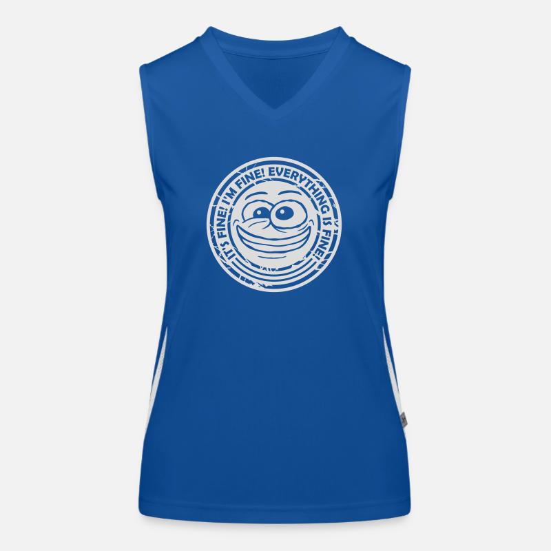 everything is fine Zitat Funktionelles Kontrast-Tank Top für Frauen