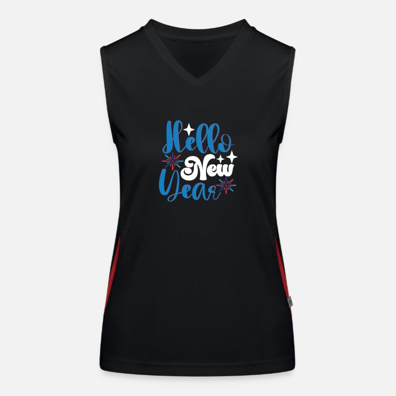 Hello New Year Women's Functional Contrast Tank Top
