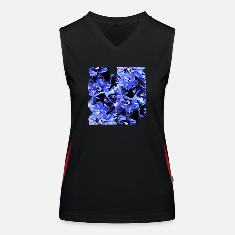 Hyazinthe blau Funktionelles Kontrast-Tank Top für Frauen
