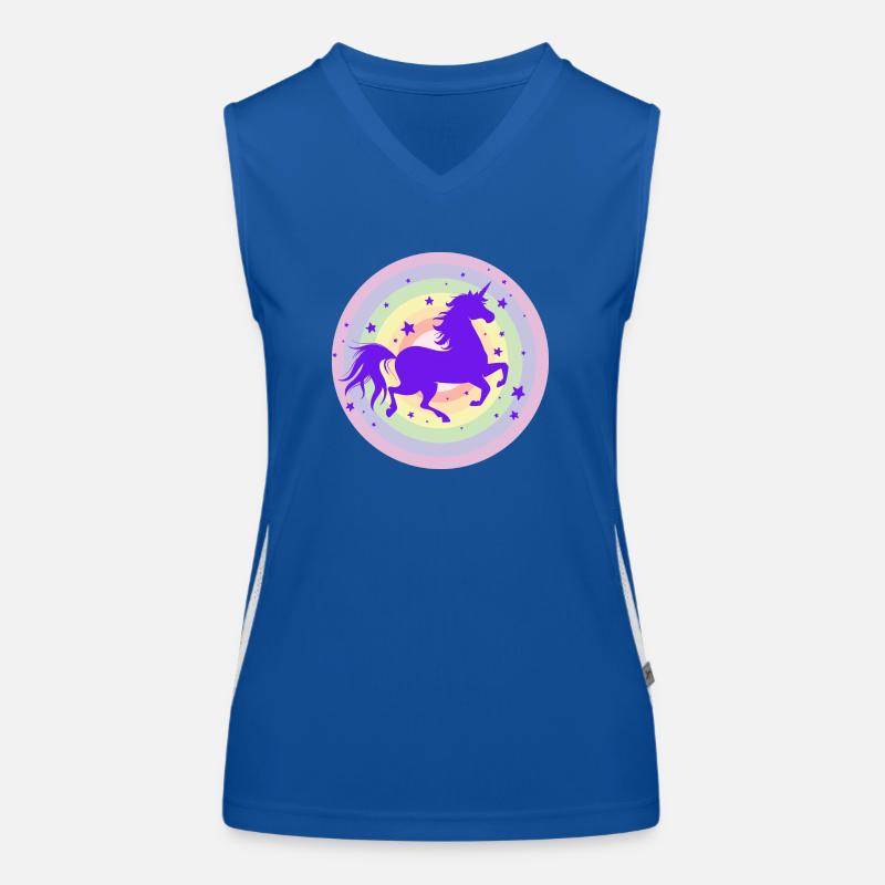 Laufende Einhorn Silhouette Funktionelles Kontrast-Tank Top für Frauen