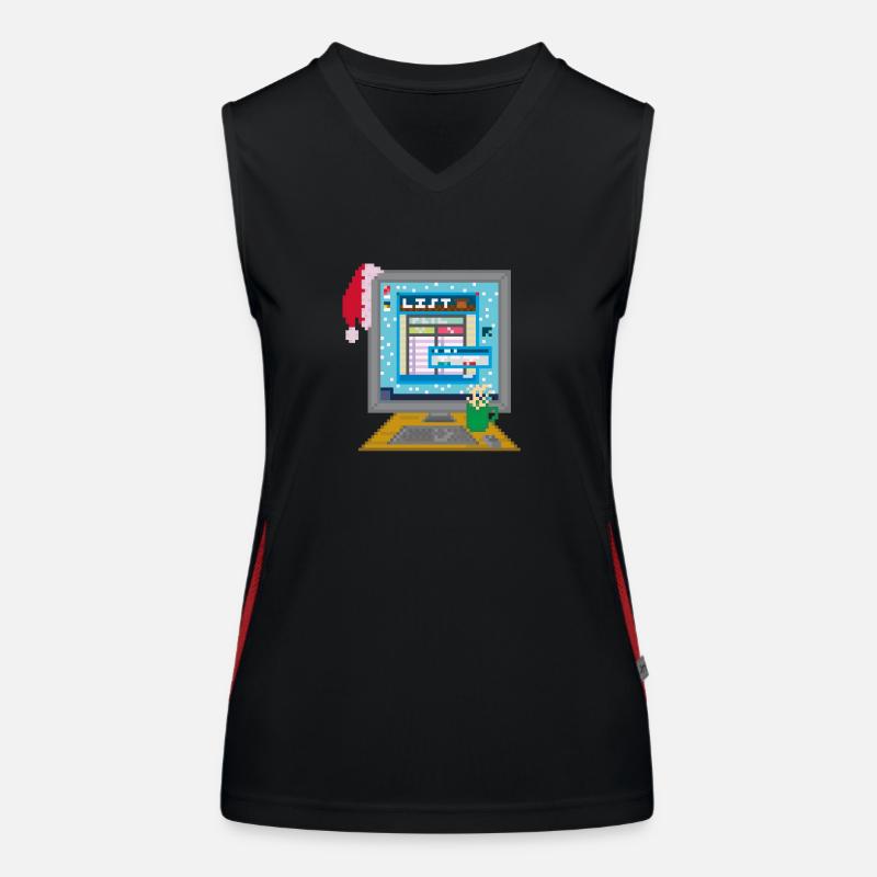 THE LIST - Women's Functional Contrast Tank Top - black/red