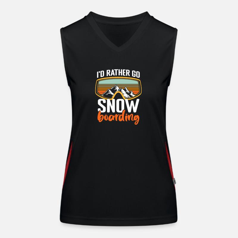 Snowboard Hobby Snow - Women's Functional Contrast Tank Top - black/red