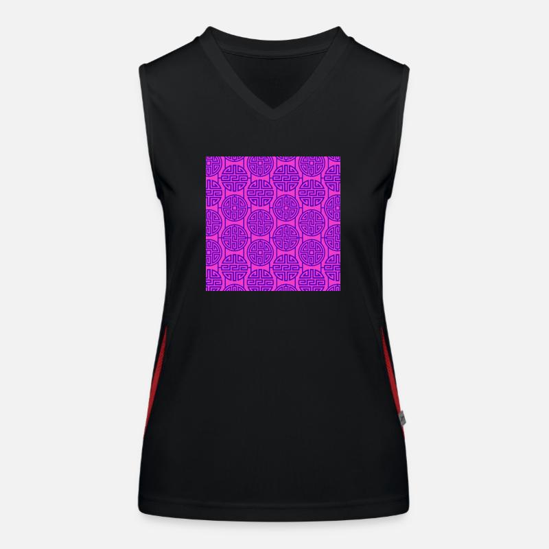 Chinese pattern Women's Functional Contrast Tank Top