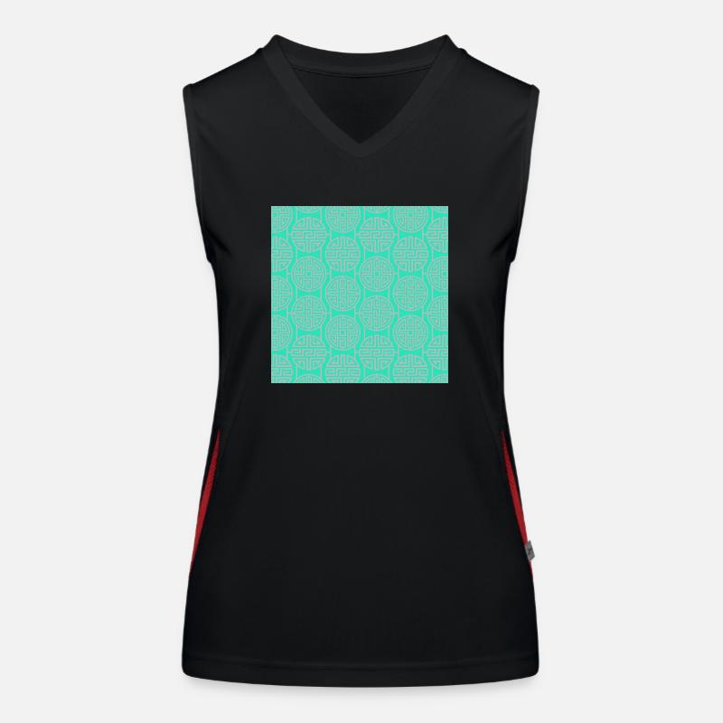 Chinese pattern Women's Functional Contrast Tank Top