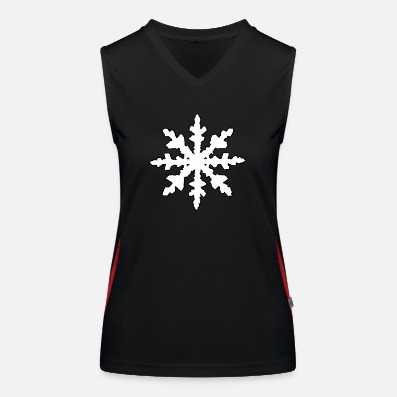 Snowflake Snow Winter Christmas Cold 10 Women's Functional Contrast Tank Top