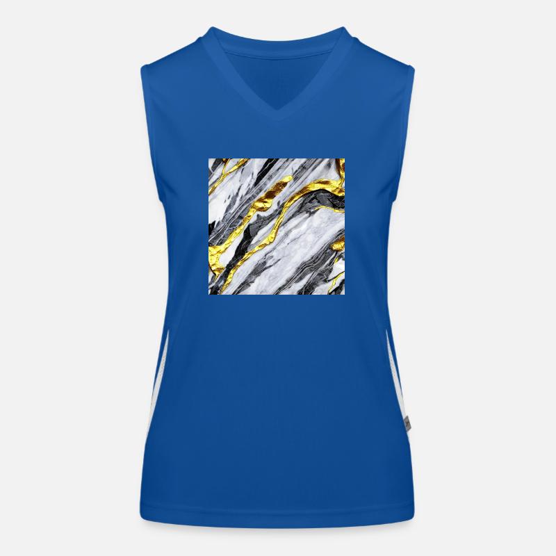 Structure en marbre or Débardeur respirant contrasté Femme