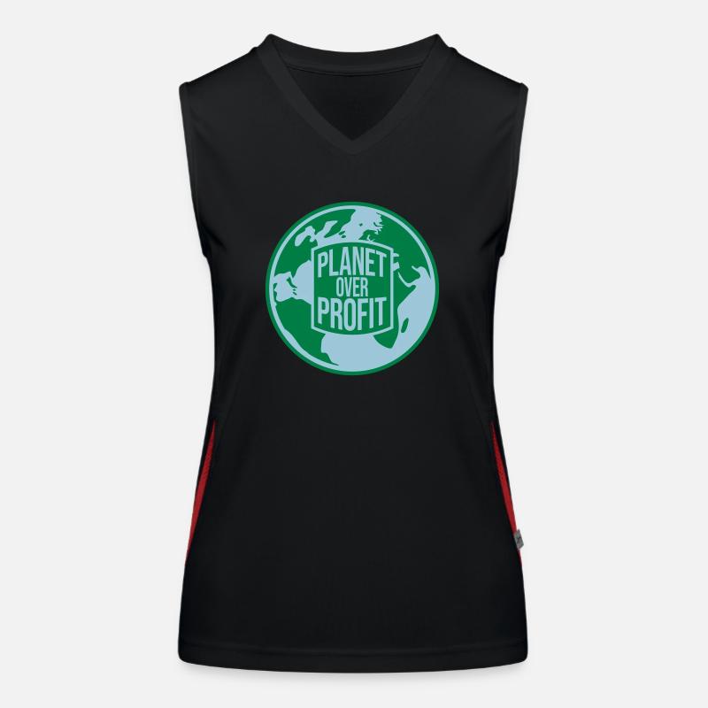 Planète sur le devis de profit Débardeur respirant contrasté Femme