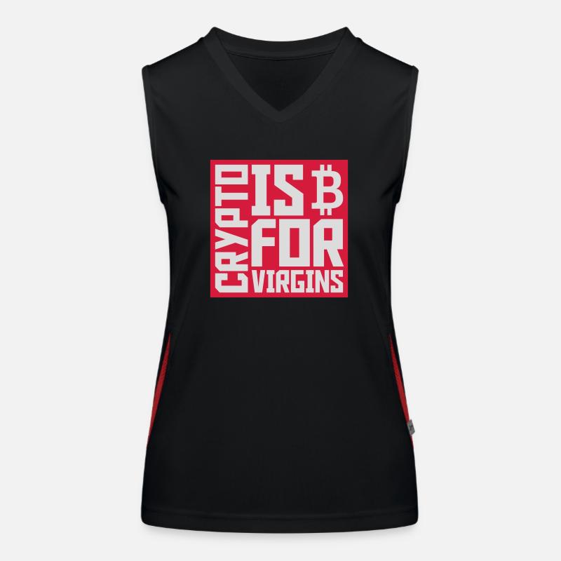 crypto is for virgins Women's Functional Contrast Tank Top