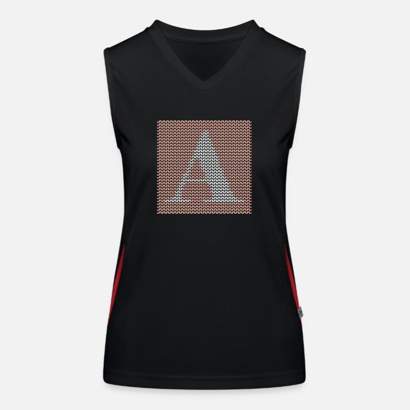Garn Serif Buchstabe A Weiß Funktionelles Kontrast-Tank Top für Frauen