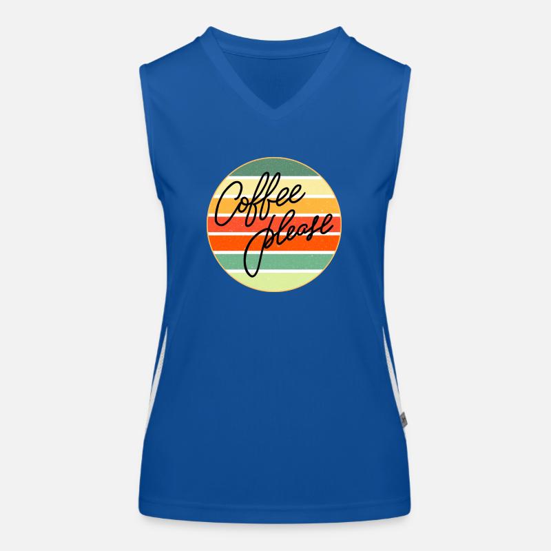 Coffee Please Retro Sunset Women's Functional Contrast Tank Top